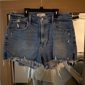 Abercrombie and Fitch High Rise Curve Love Mom Shorts